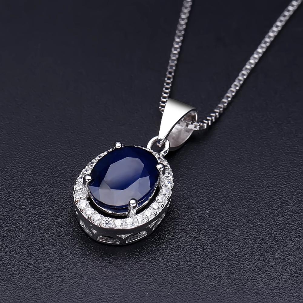 Natural Blue Oval Sapphire Gemstone Pendant | Earrings & Ring Set