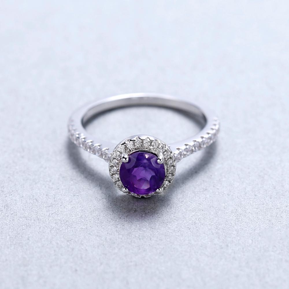 Blue Sapphire Halo Promise Ring