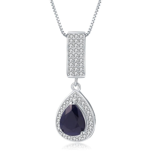 Sapphire Teardrop Necklace