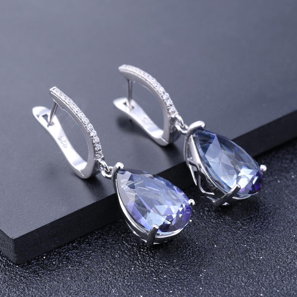 Natural Mystic Quartz Gemstone Pendant | Ring & Earrings Set