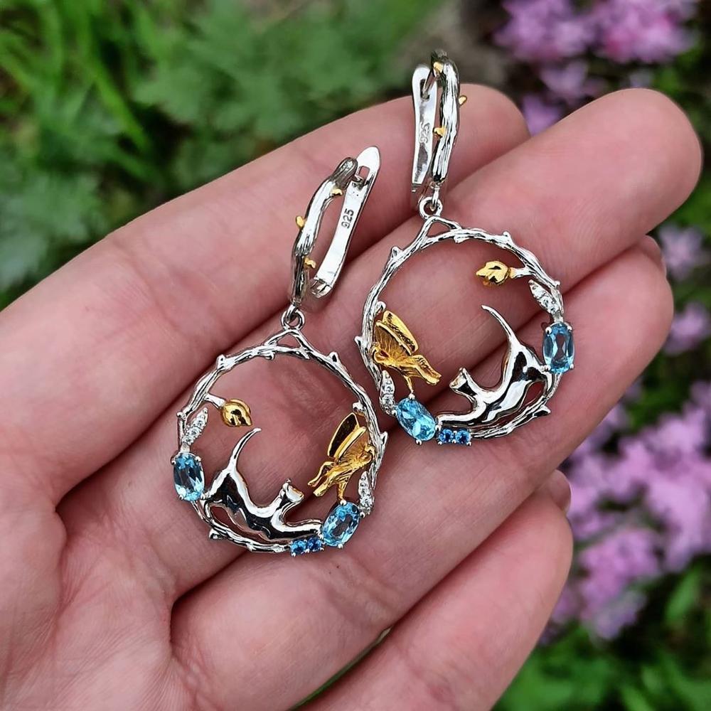 Cute Stretching Cat Circlet Earrings