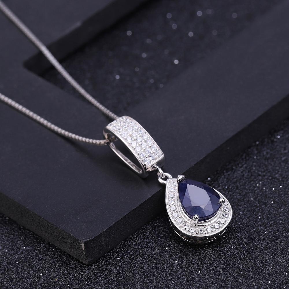 Sapphire Splendor: Silver & Natural Blue Sapphire Jewelry Set