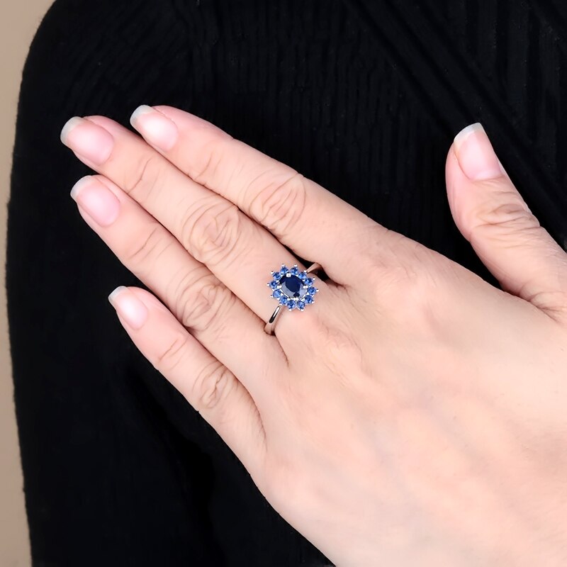 Stylized Sapphire Large Gemstone Ring