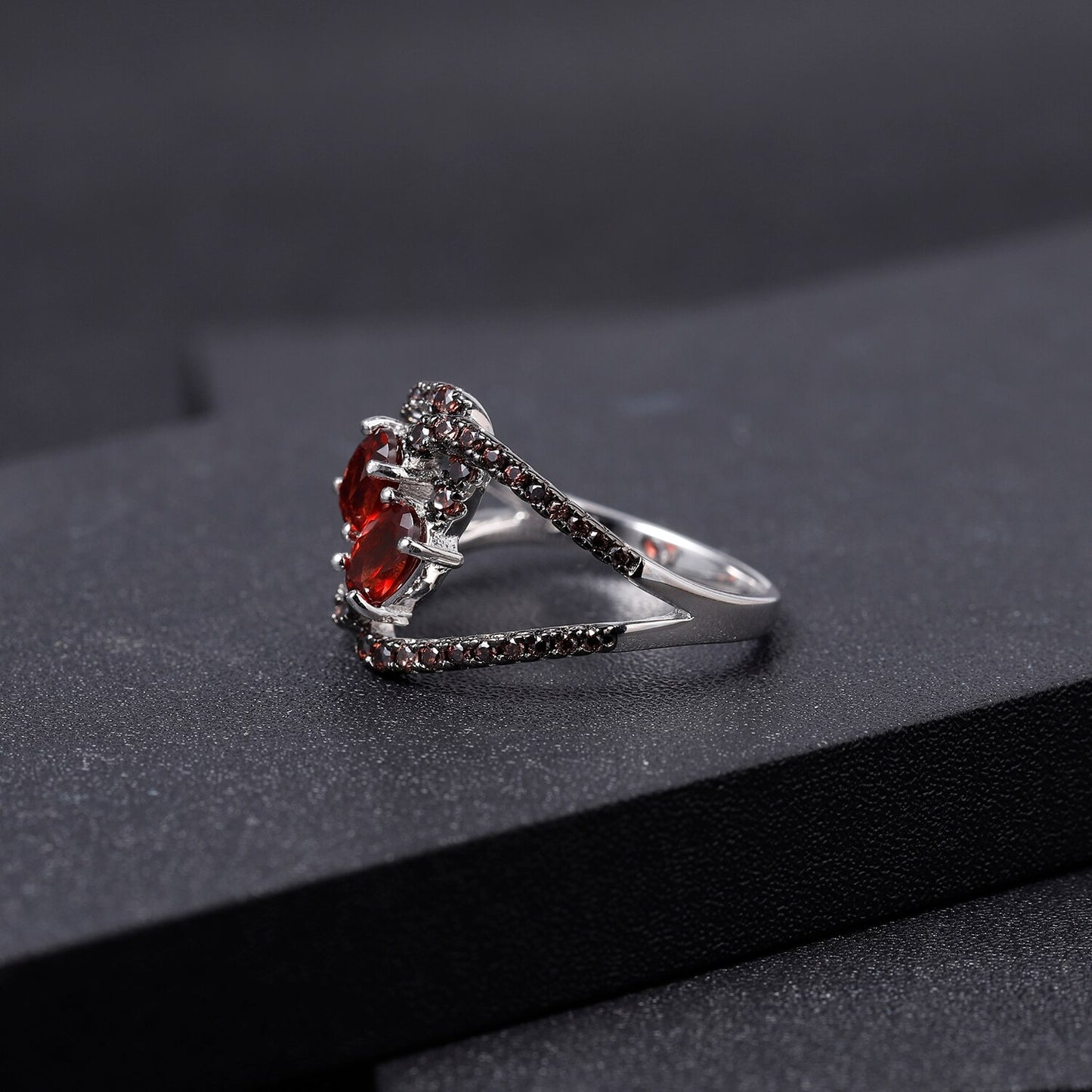 Ruby Intertwining Bands Ring