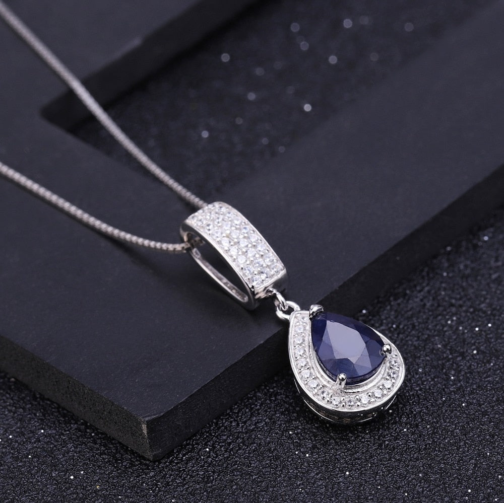 Sapphire Teardrop Necklace