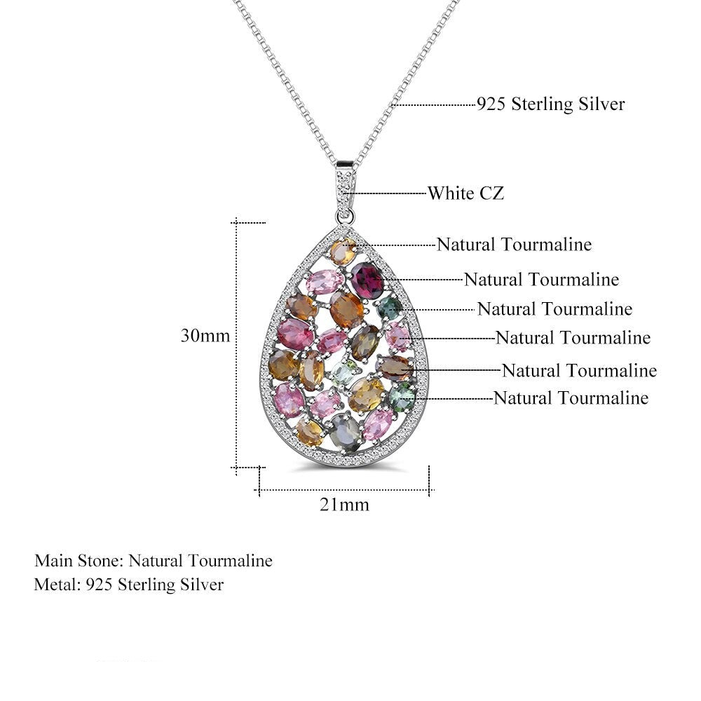 Tourmaline Cluster Gem Necklace