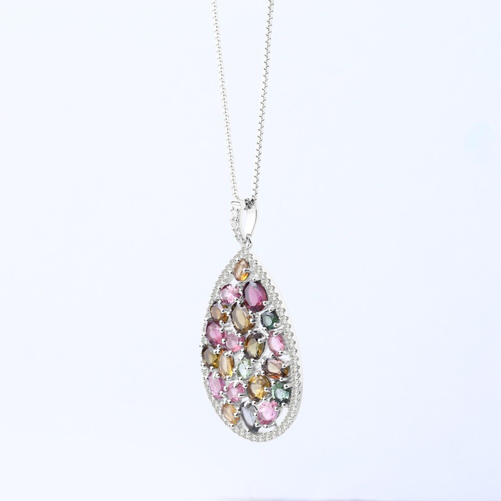 Tourmaline Cluster Gem Necklace