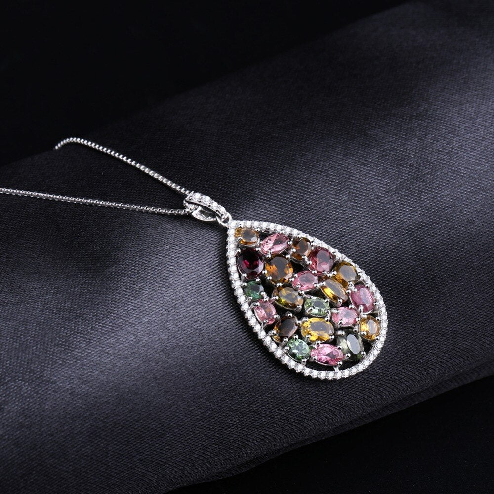 Tourmaline Cluster Gem Necklace