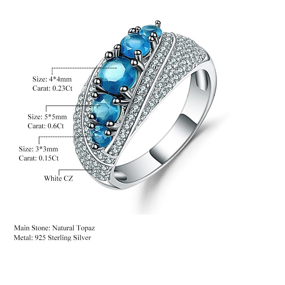 Luxurious London Blue Topaz Ring