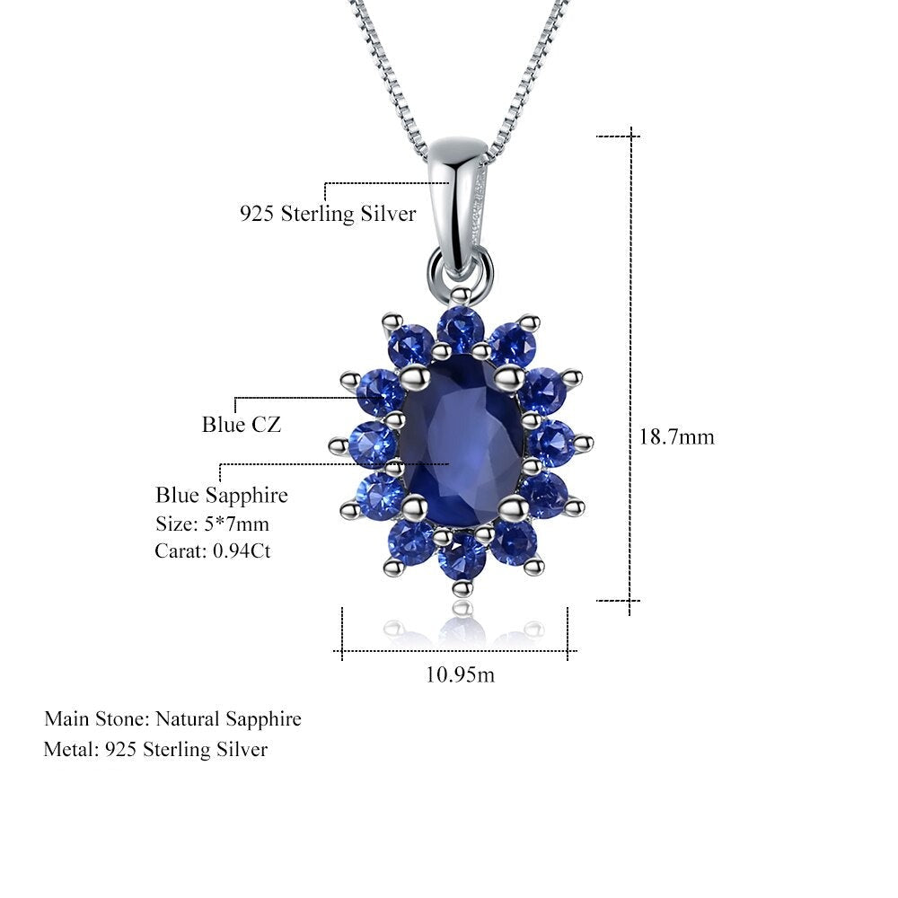 Stylized Sapphire Large Gemstone Necklace