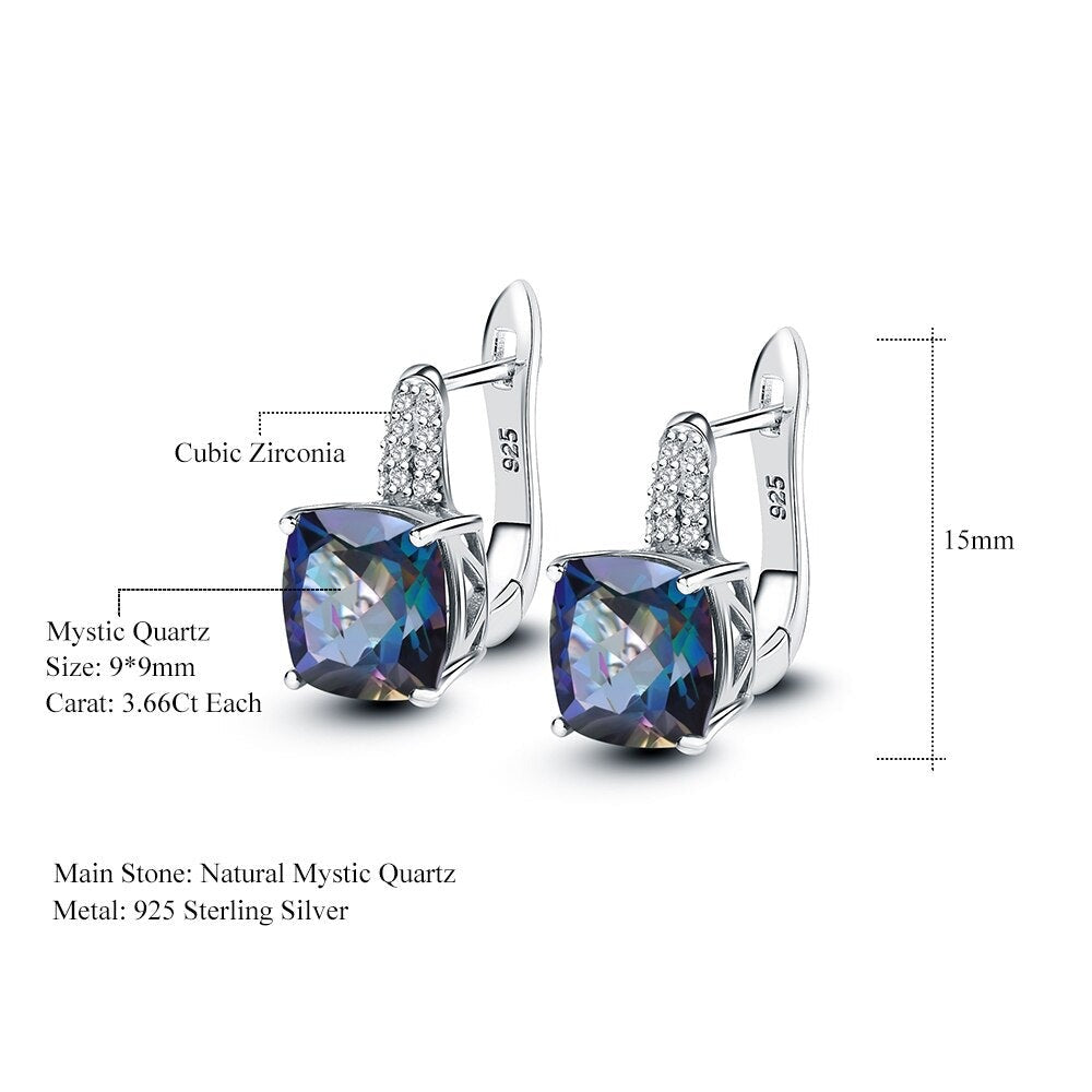 Mystical Cobalt Quartz Stud Earrings