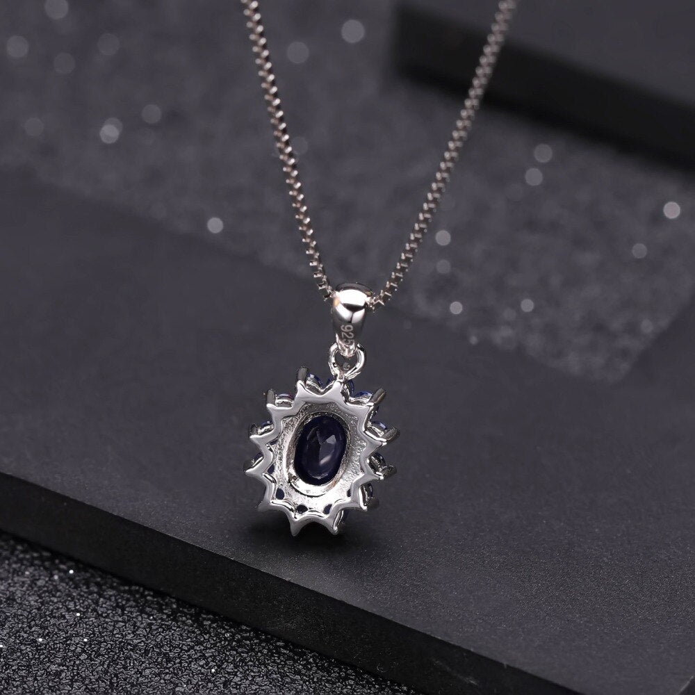 Stylized Sapphire Large Gemstone Necklace