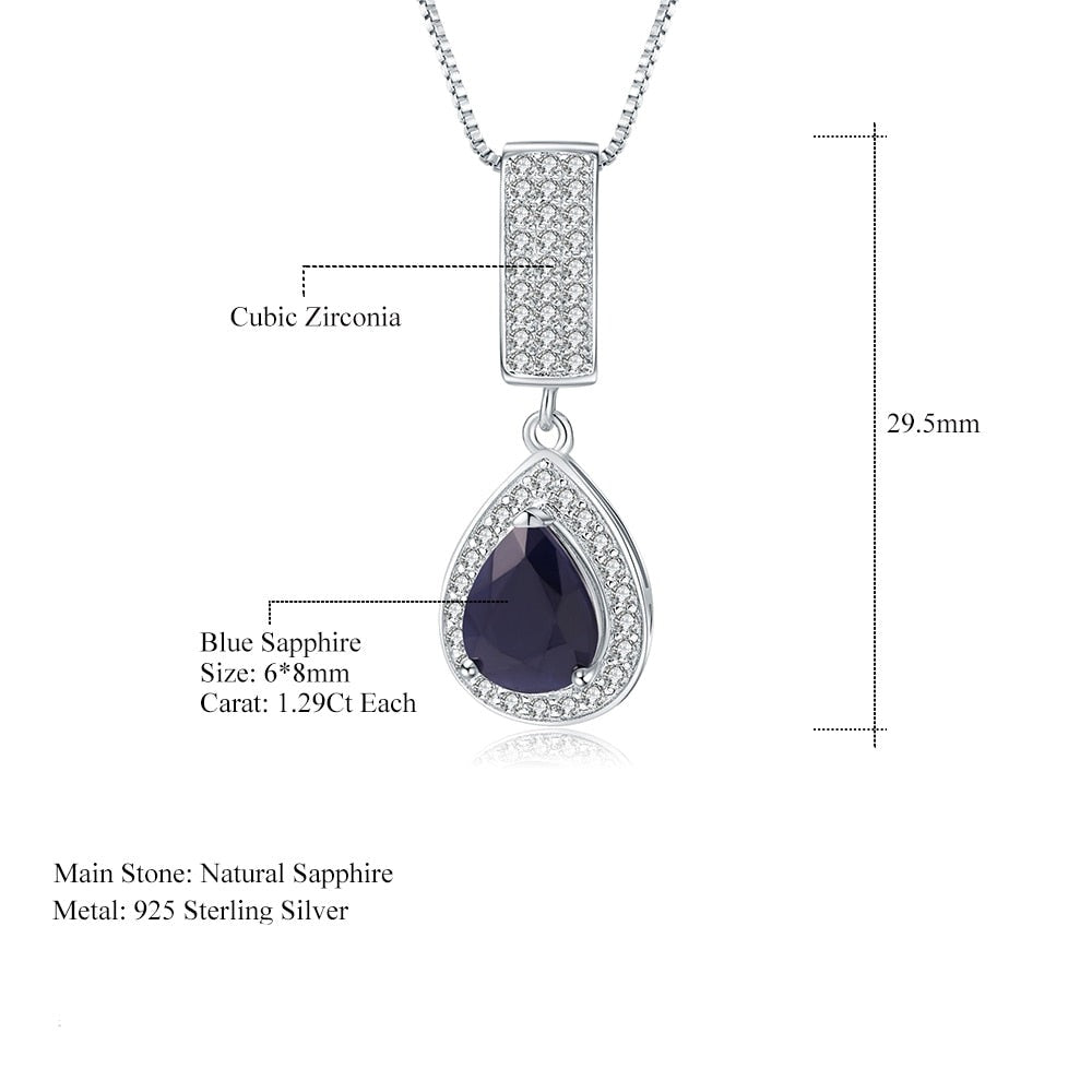 Sapphire Teardrop Necklace