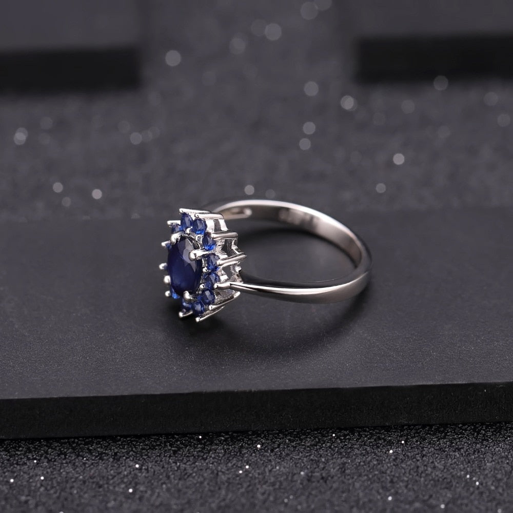 Stylized Sapphire Large Gemstone Ring