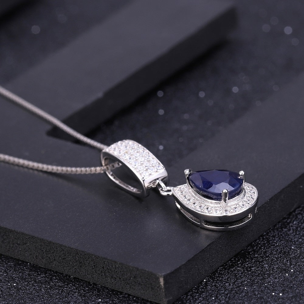 Sapphire Teardrop Necklace