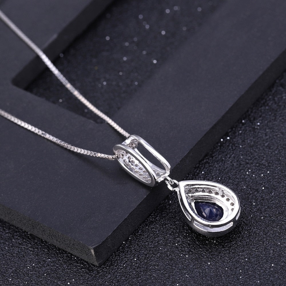 Sapphire Teardrop Necklace