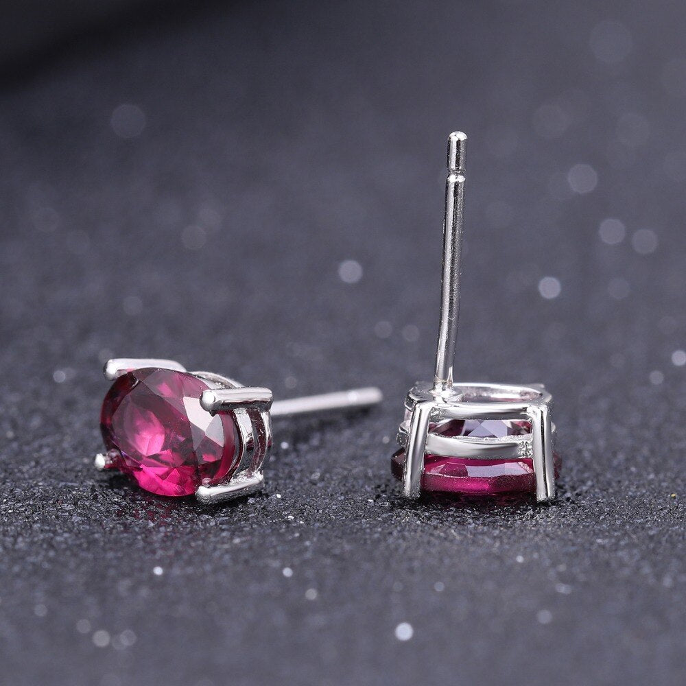 Oval Cut Simplistic Stud Earrings