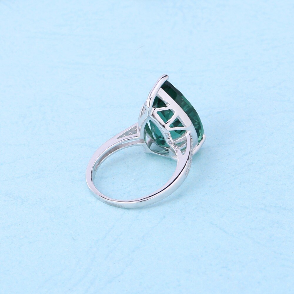 Teardrop Emerald Large Gemstone Ring