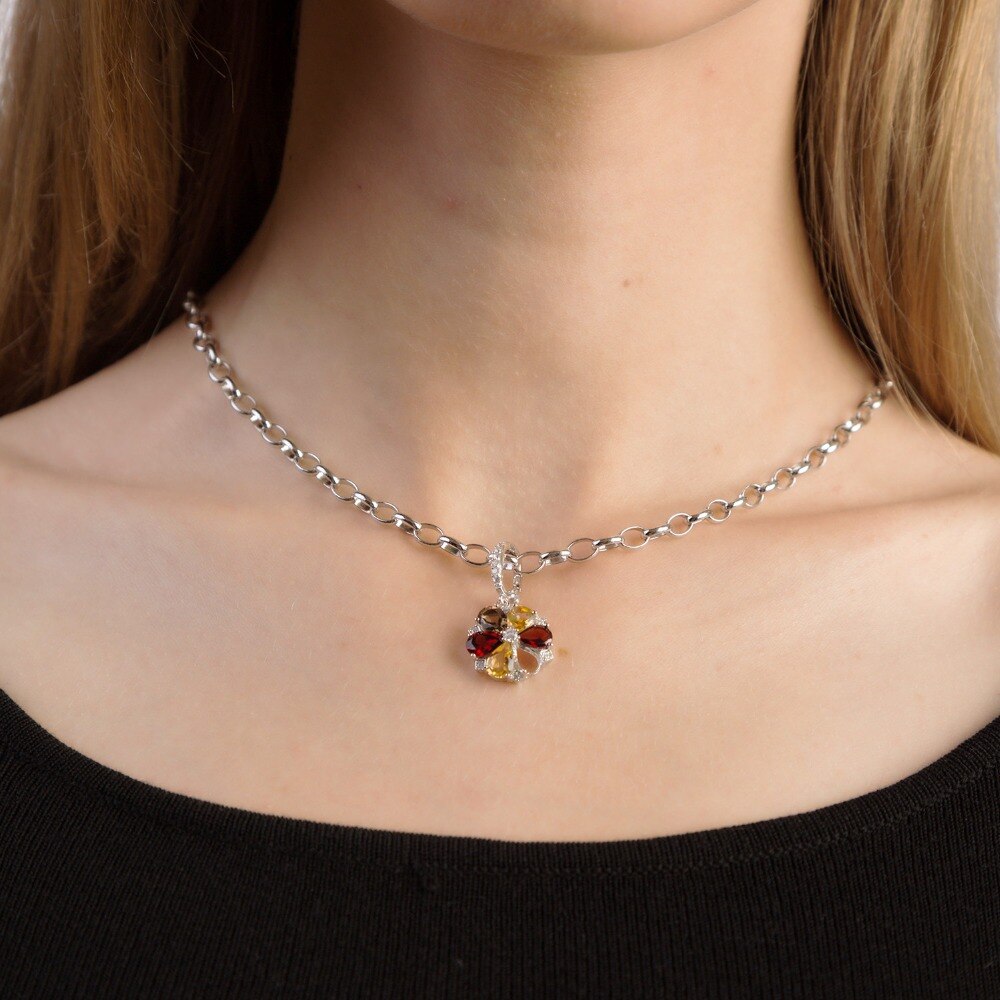 Warming Citrine Teardrop Cut Necklace