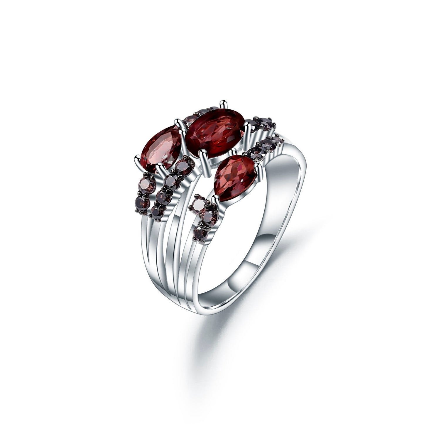 Three Stone Layered Ring