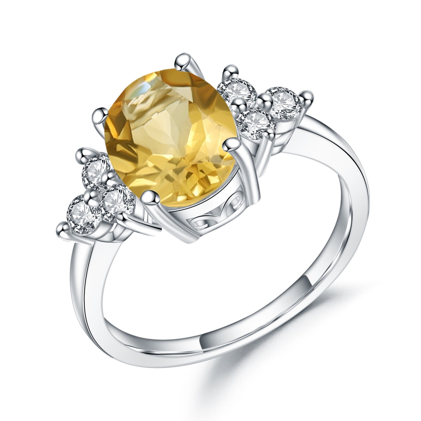 Oval Citrine Large Gemstone Ring