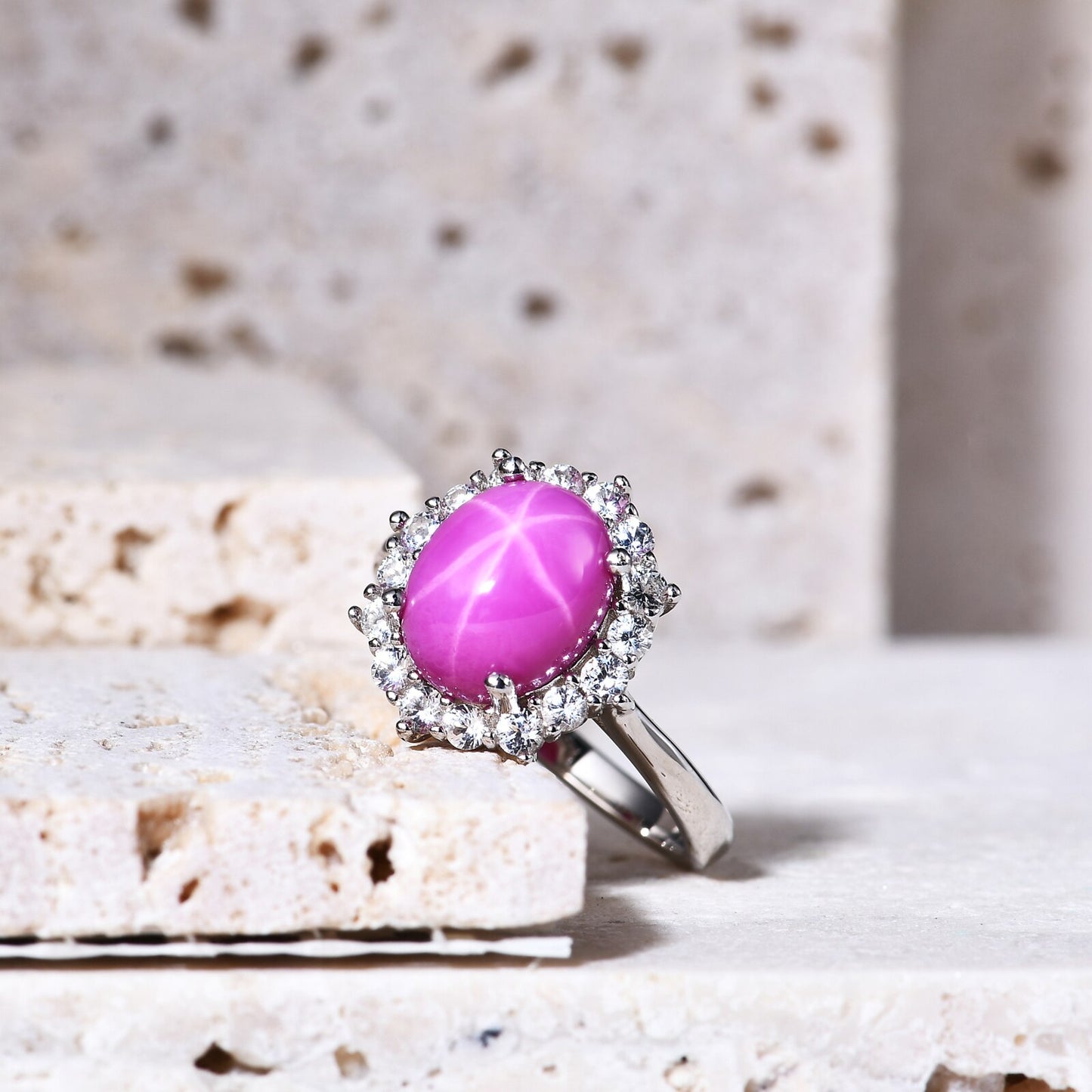 Linde Star Sapphire/Ruby Large Gemstone Ring