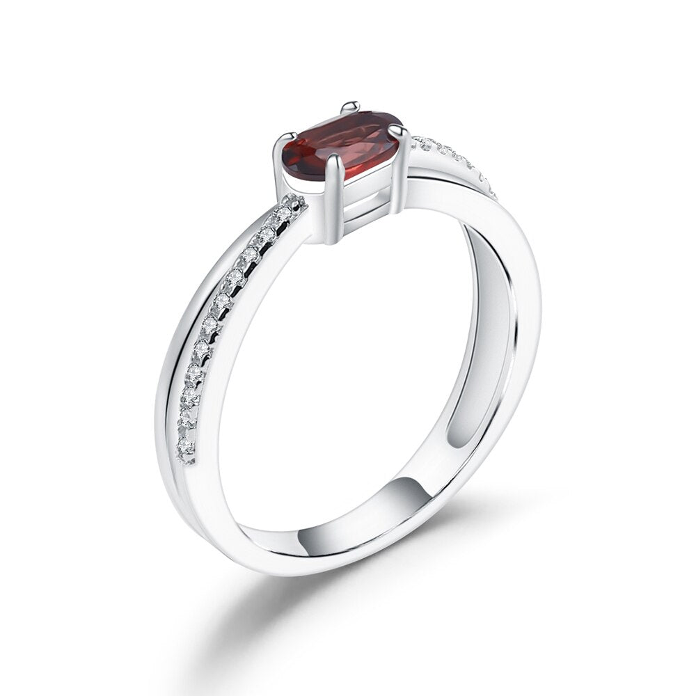 Modest Red Garnet Ring