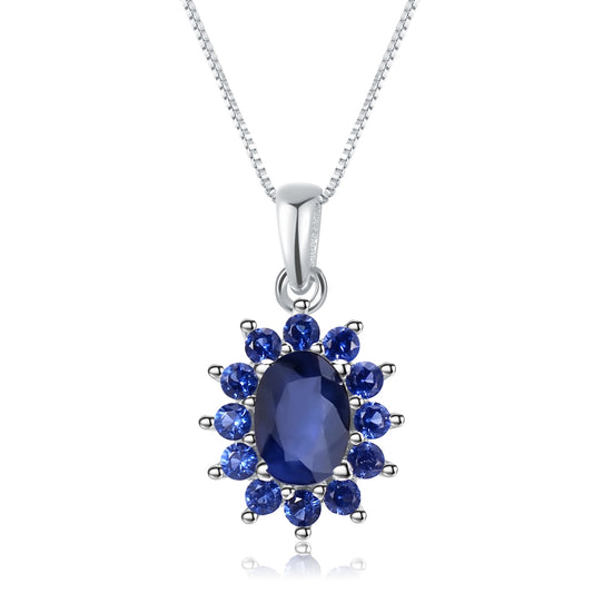 Stylized Sapphire Large Gemstone Necklace