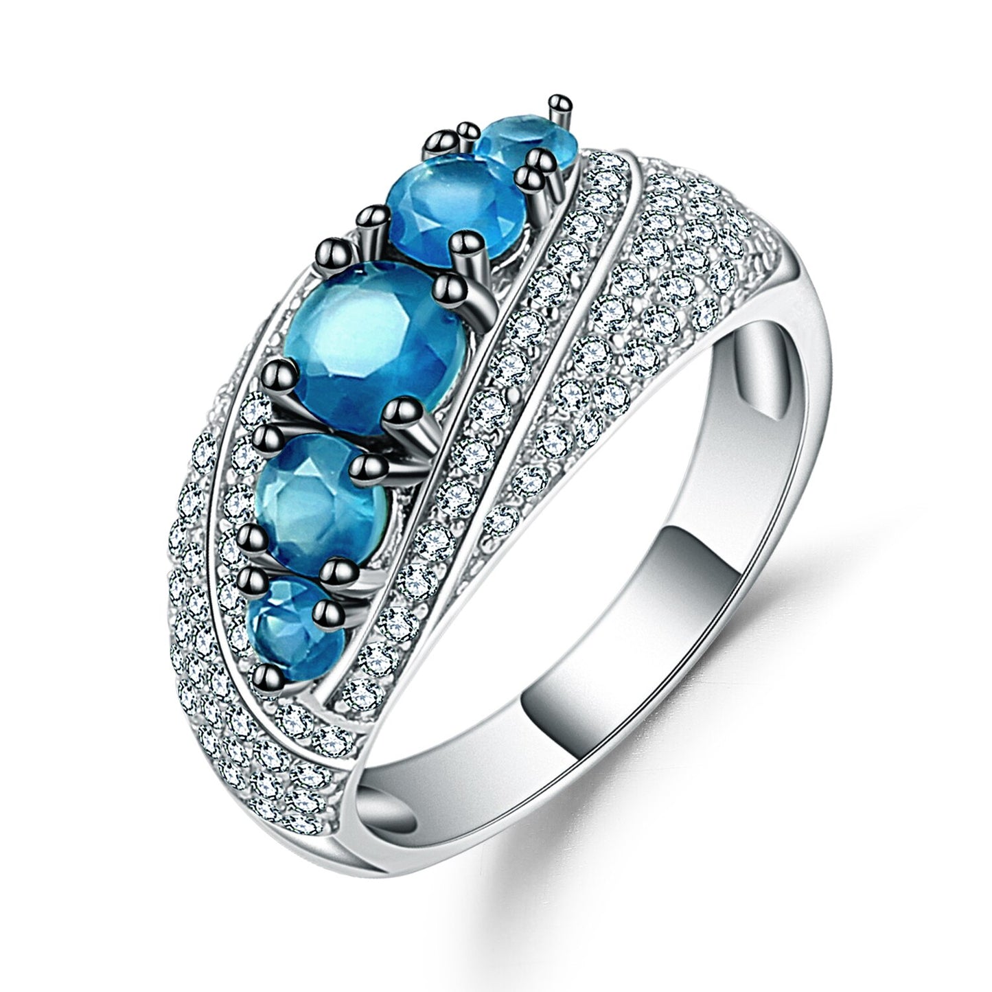 Luxurious London Blue Topaz Ring