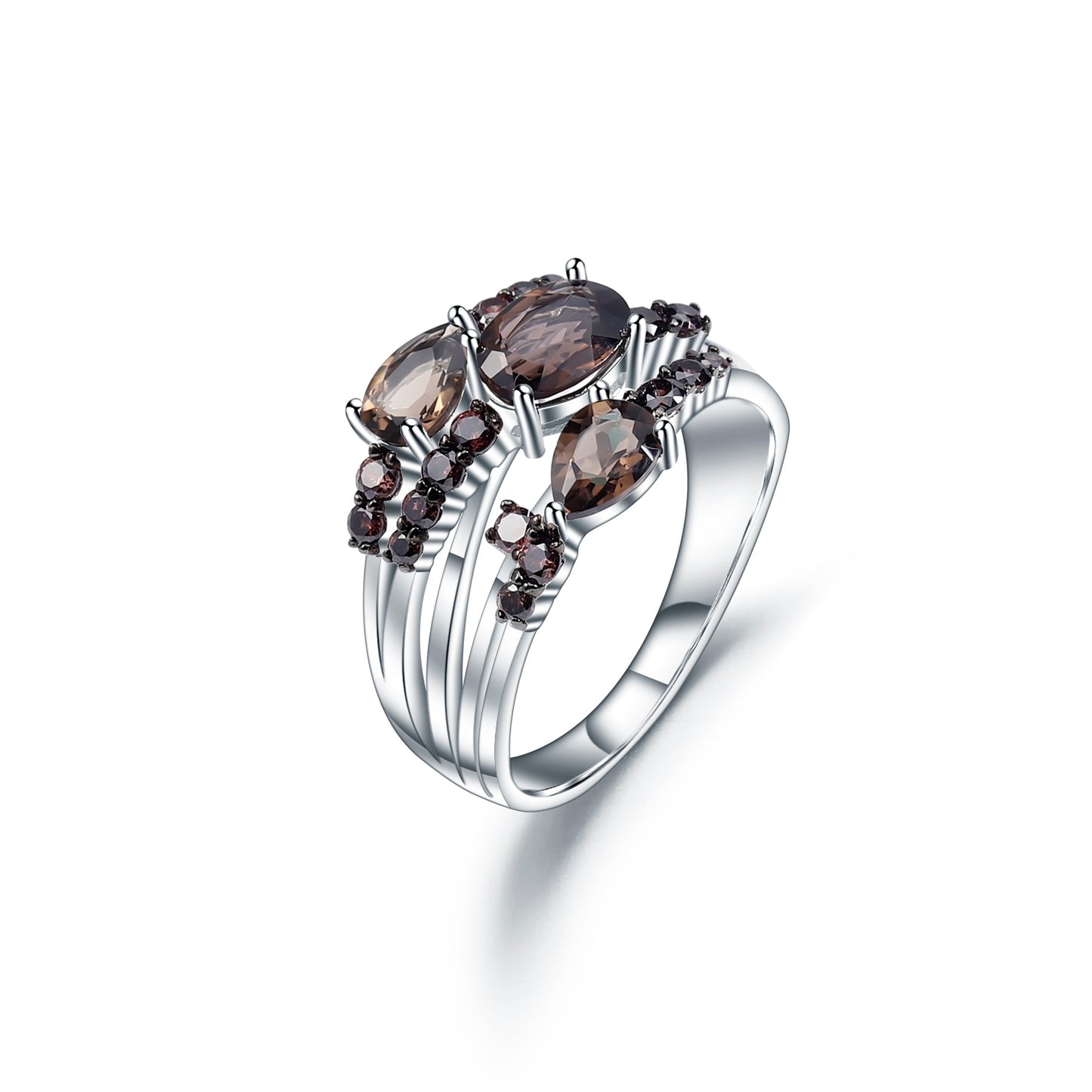 Three Stone Layered Ring