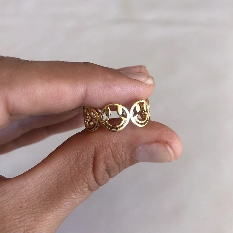 Smiley Face Open Ring