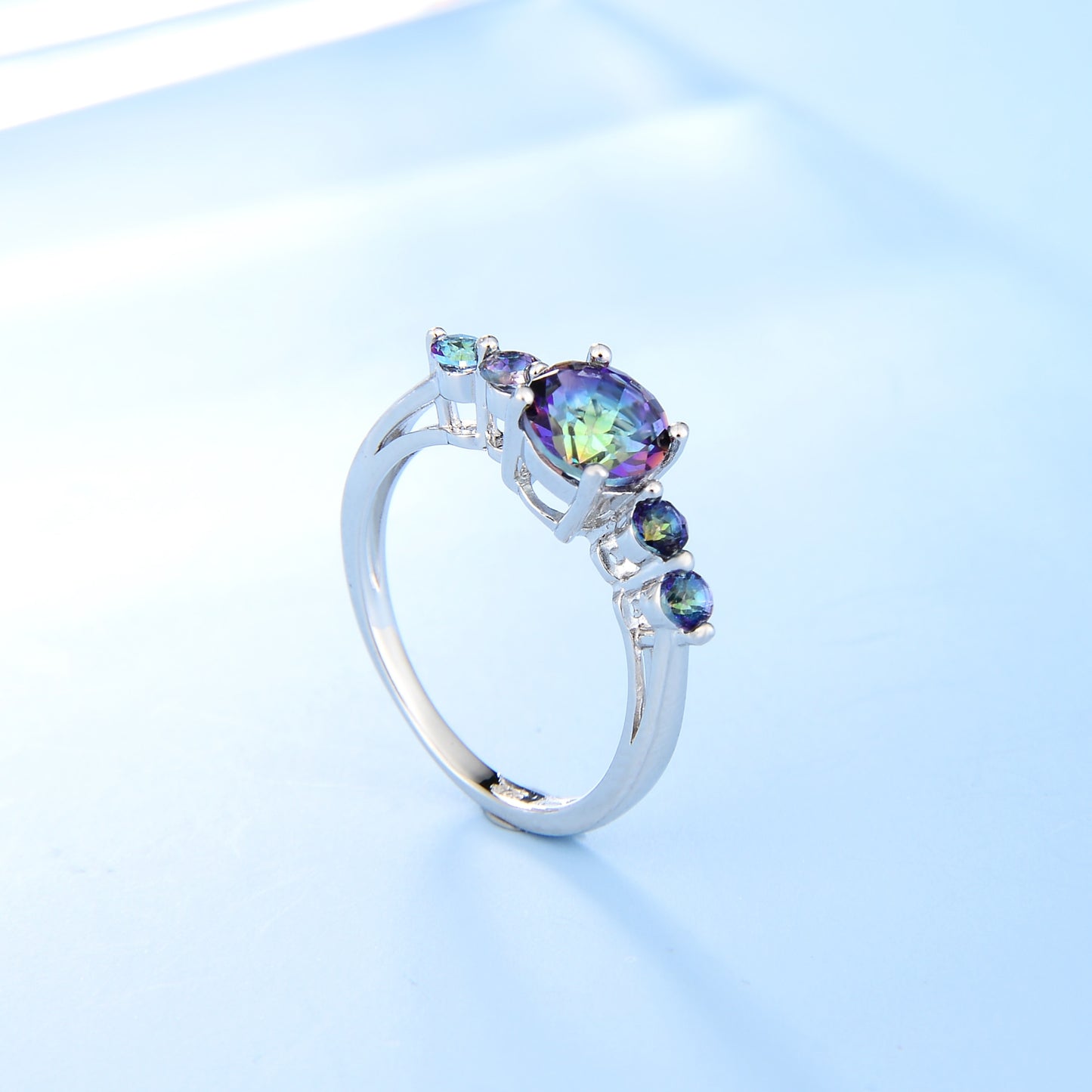 Five Gemmed Birthstone Promise Ring