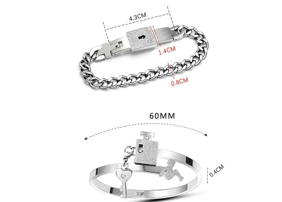 Lock And Key Couples Bracelets