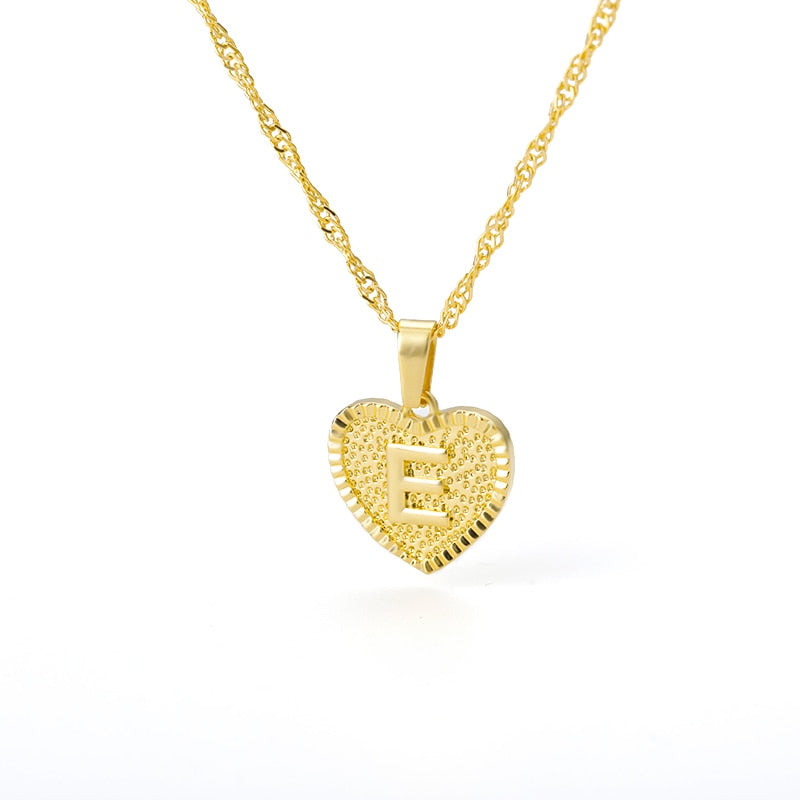 A-Z Initial Letter Heart Necklace