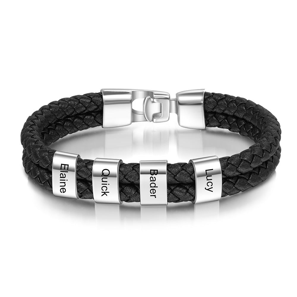 Personalized Engraved Rope Bracelets (1-8 Names or Words)