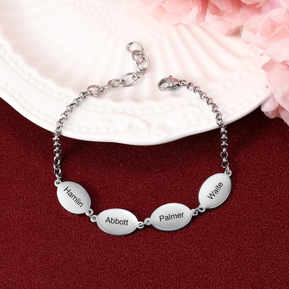 Personalized Name Engraved Chain Bracelets (2-4 names!)