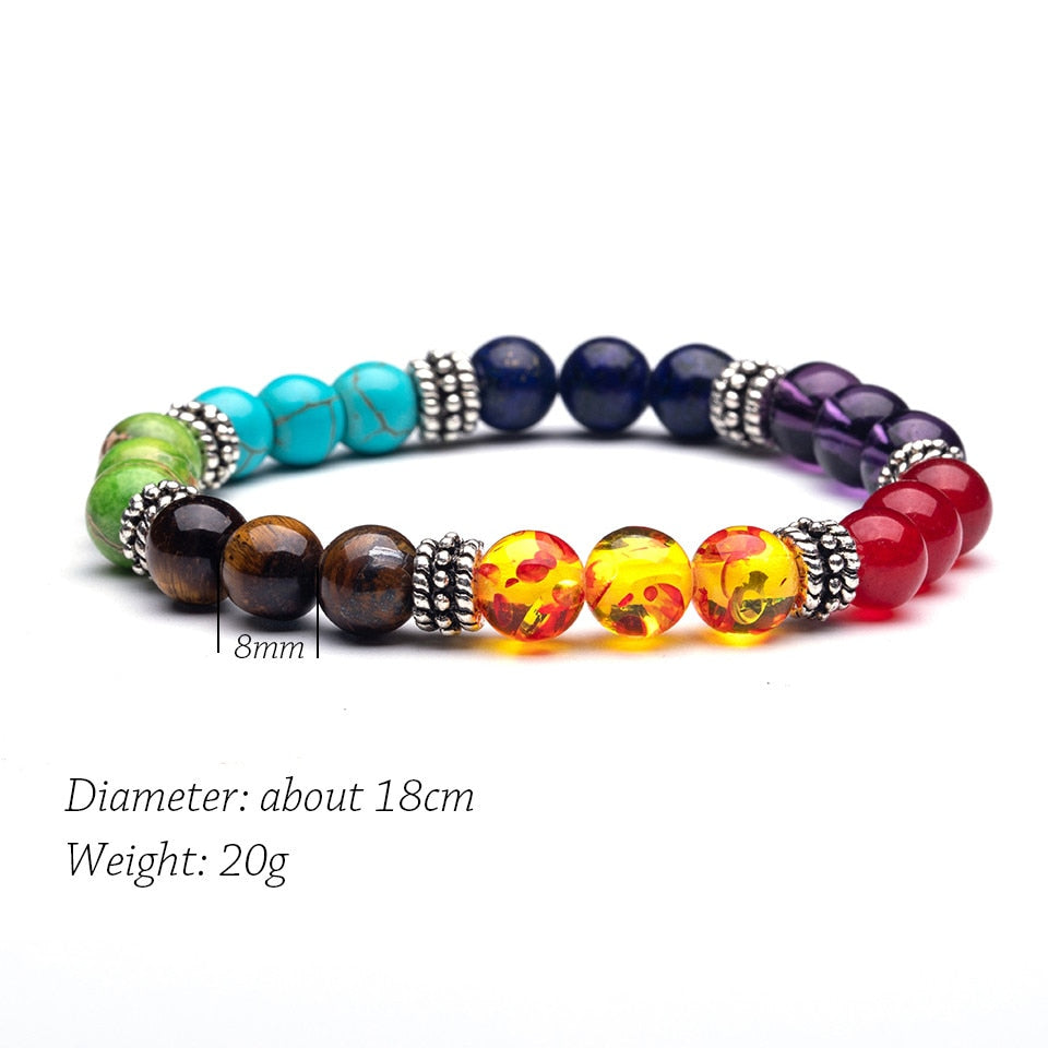 7 Stone Beaded Chakra Bracelet