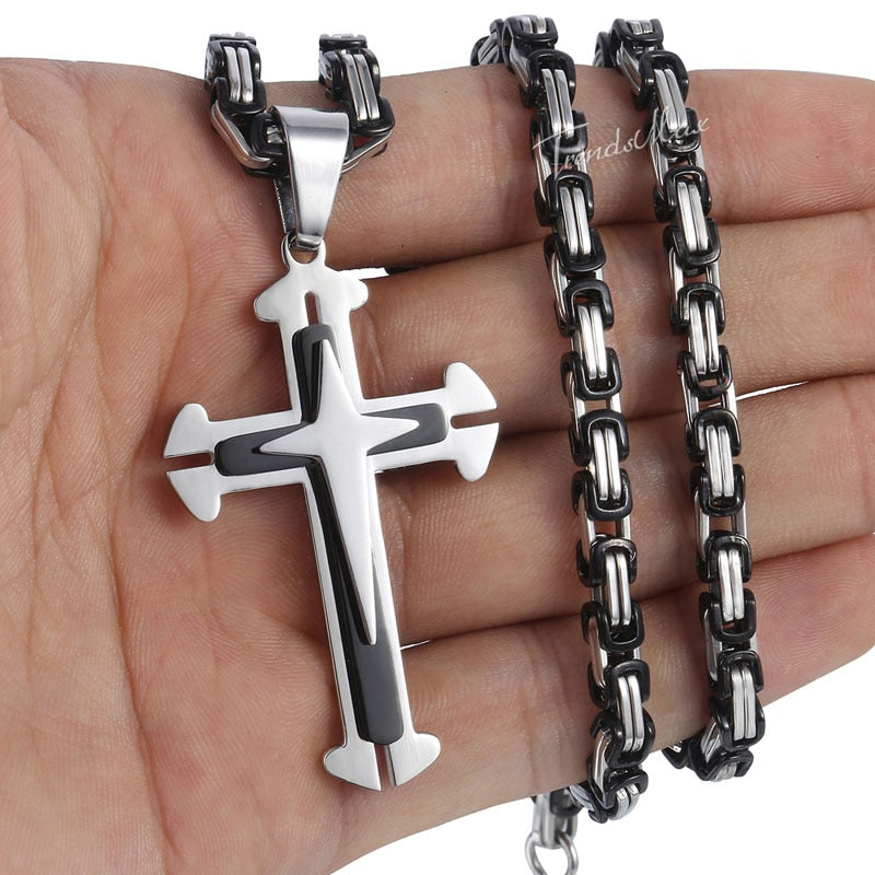 Byzantine Chain and Cross Necklace