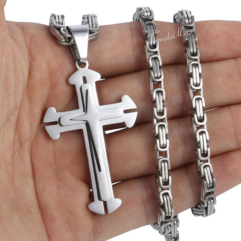 Byzantine Chain and Cross Necklace