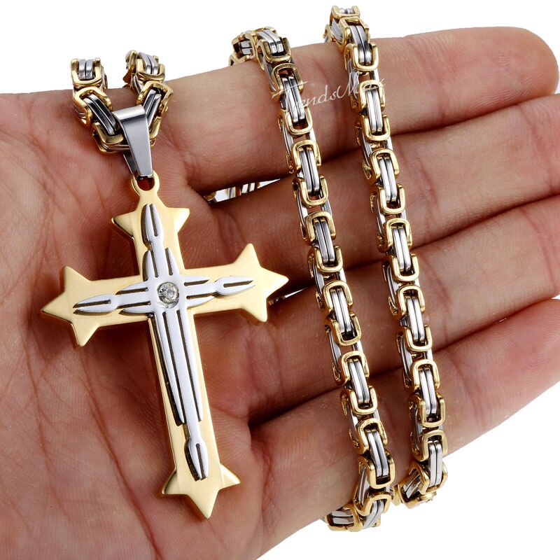 Byzantine Chain and Cross Necklace