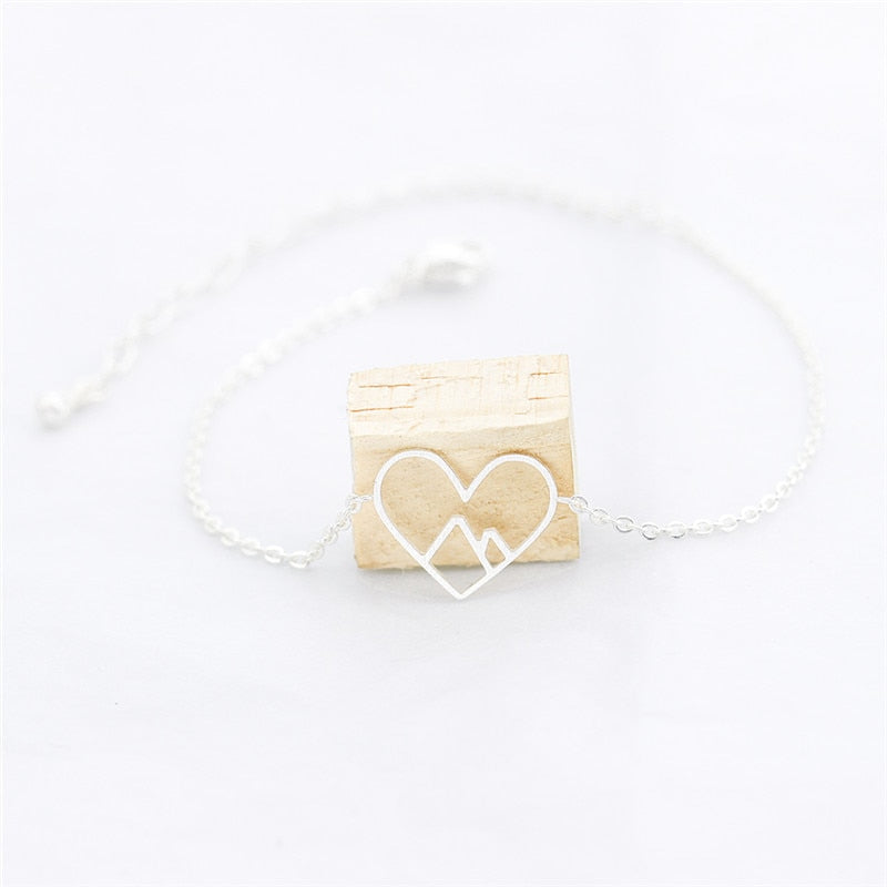 Origami Mountain Heart Bracelet