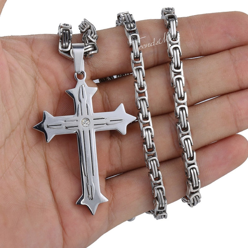 Byzantine Chain and Cross Necklace