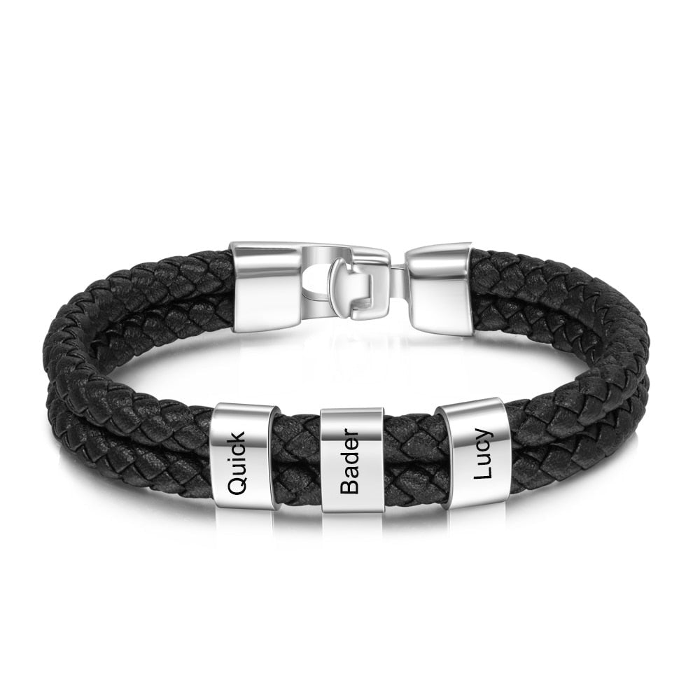 Personalized Engraved Rope Bracelets (1-8 Names or Words)