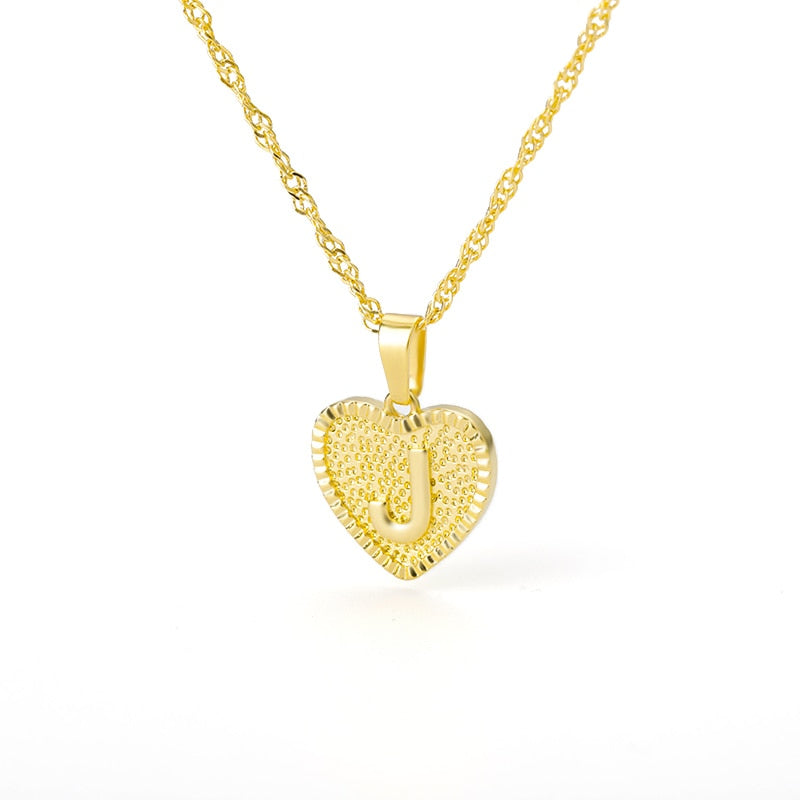 A-Z Initial Letter Heart Necklace