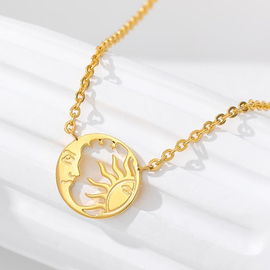 Sun And Moon Minimalist Necklace