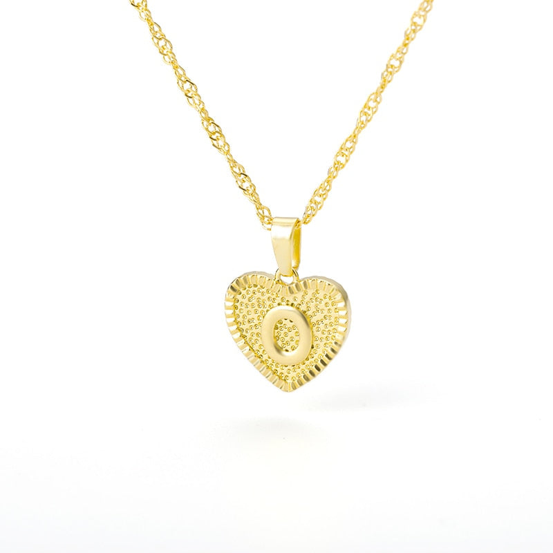 A-Z Initial Letter Heart Necklace