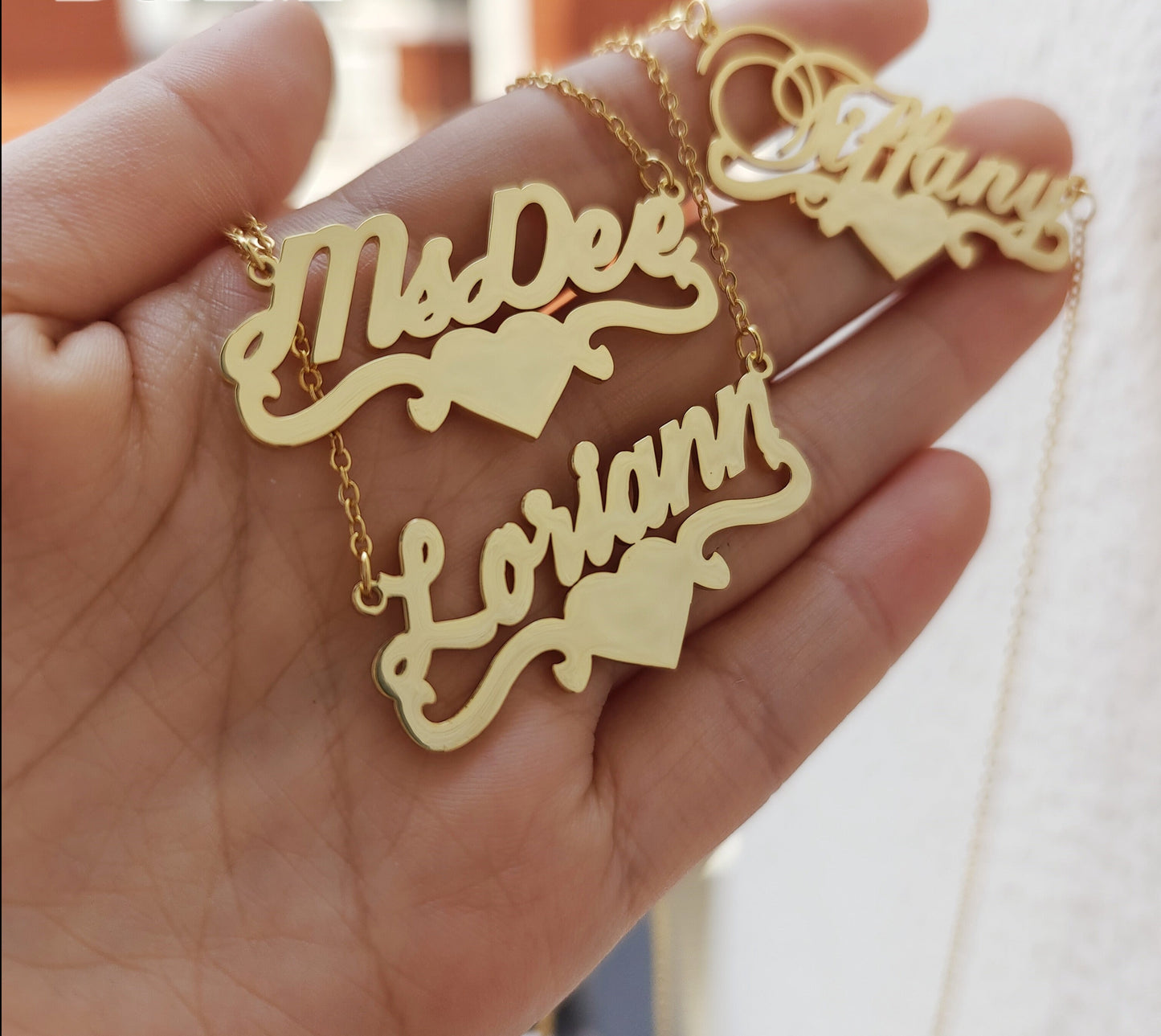 Personalized Name/Word Heart Necklace