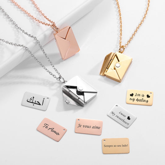 Love Letter Necklace w/ Letter Inside