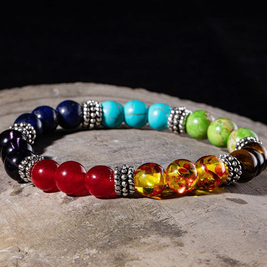 7 Stone Beaded Chakra Bracelet